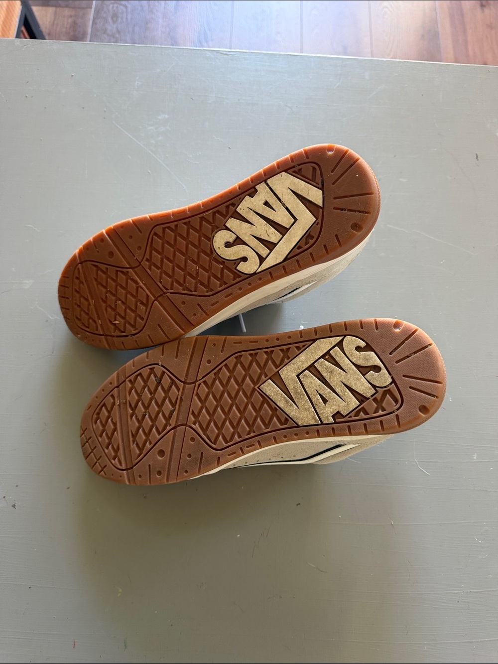 Vans Women's Off-White Suede & Canvas Low-Top Sneakers - Picture 5 of 6